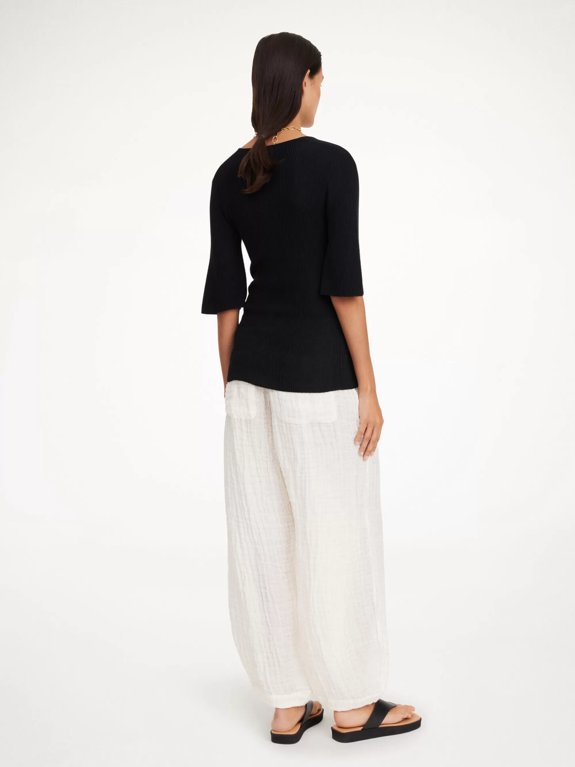 Flash Sale By Malene Birger Remona Top I Strik Black