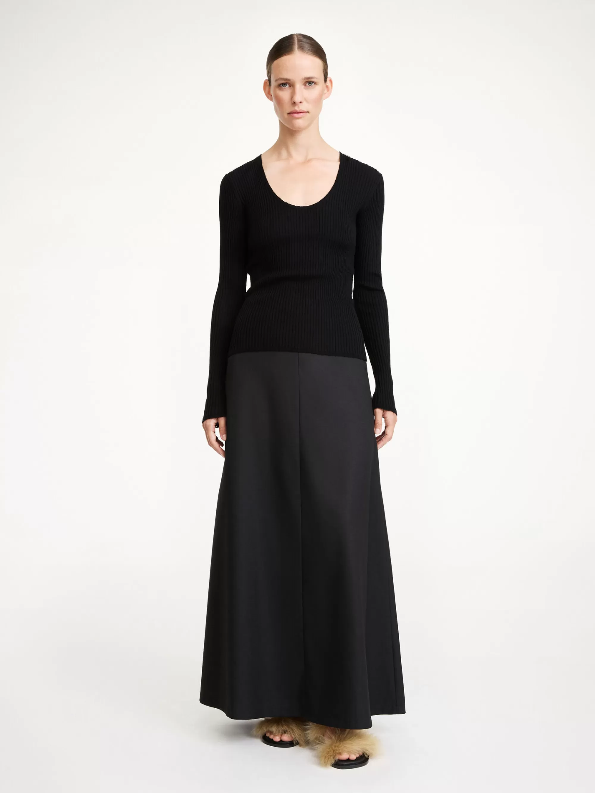 Best By Malene Birger Rinah Top I Merinould Black