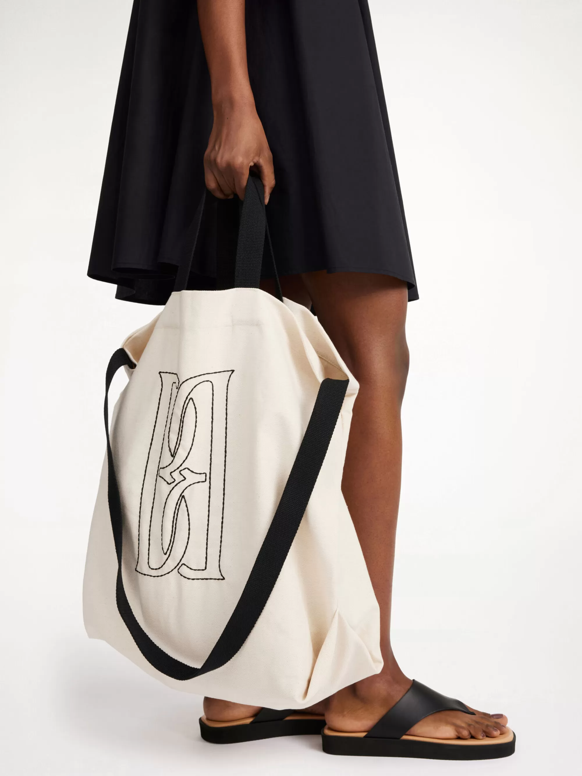 New By Malene Birger Shayan Tote I Bomuld Soft White