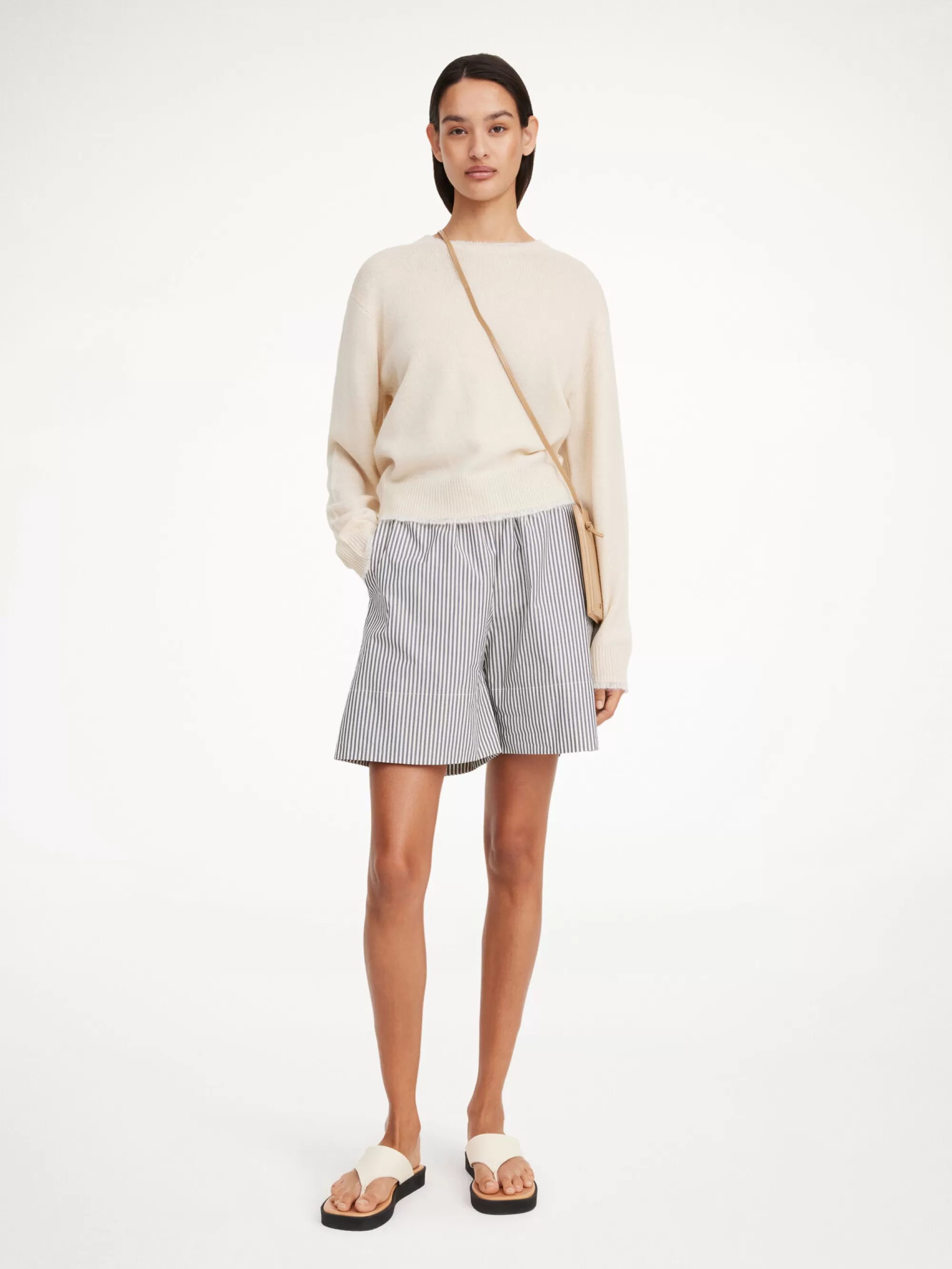 Best Sale By Malene Birger Siona Shorts Navy stripe