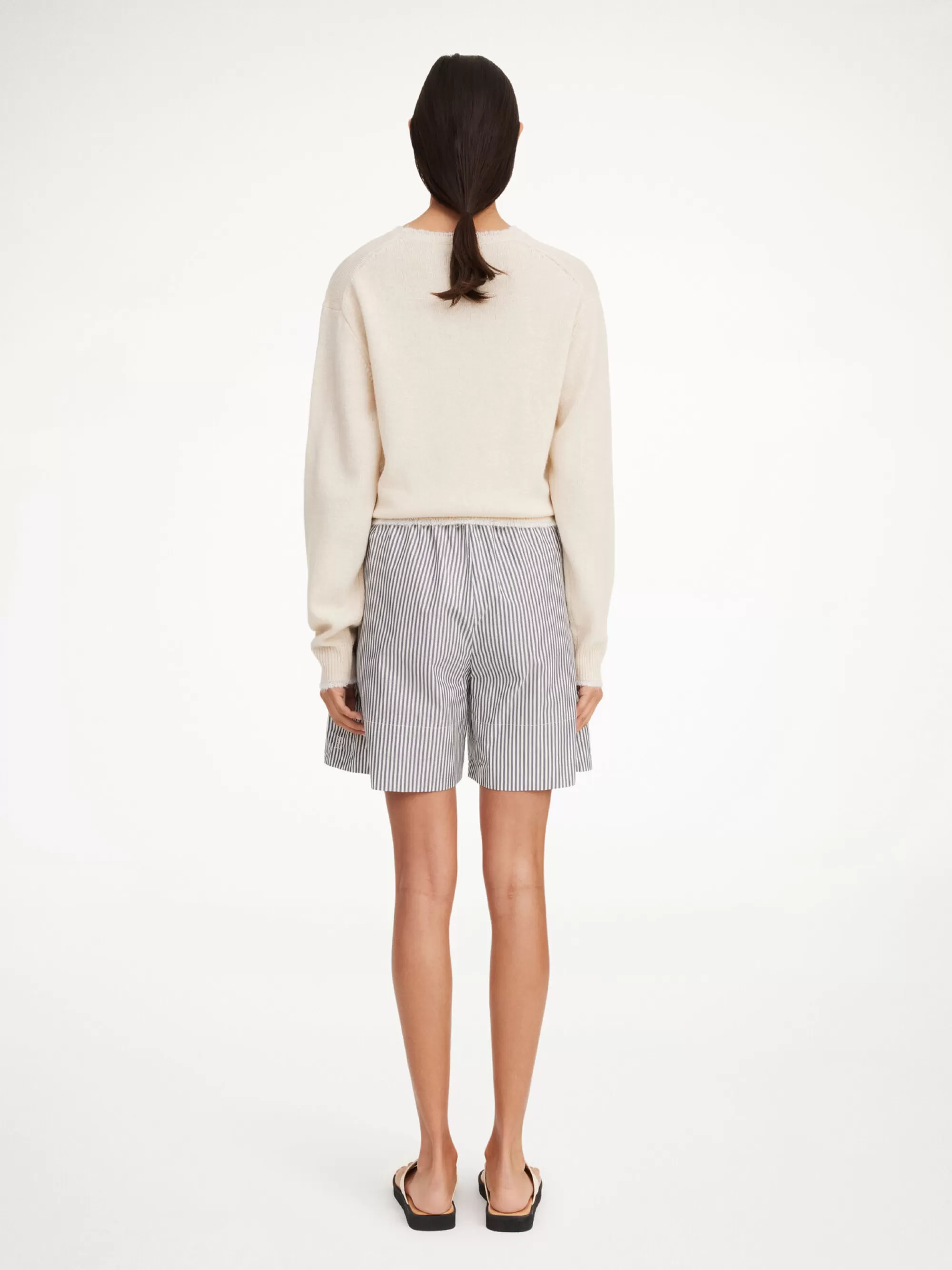 Best Sale By Malene Birger Siona Shorts Navy stripe