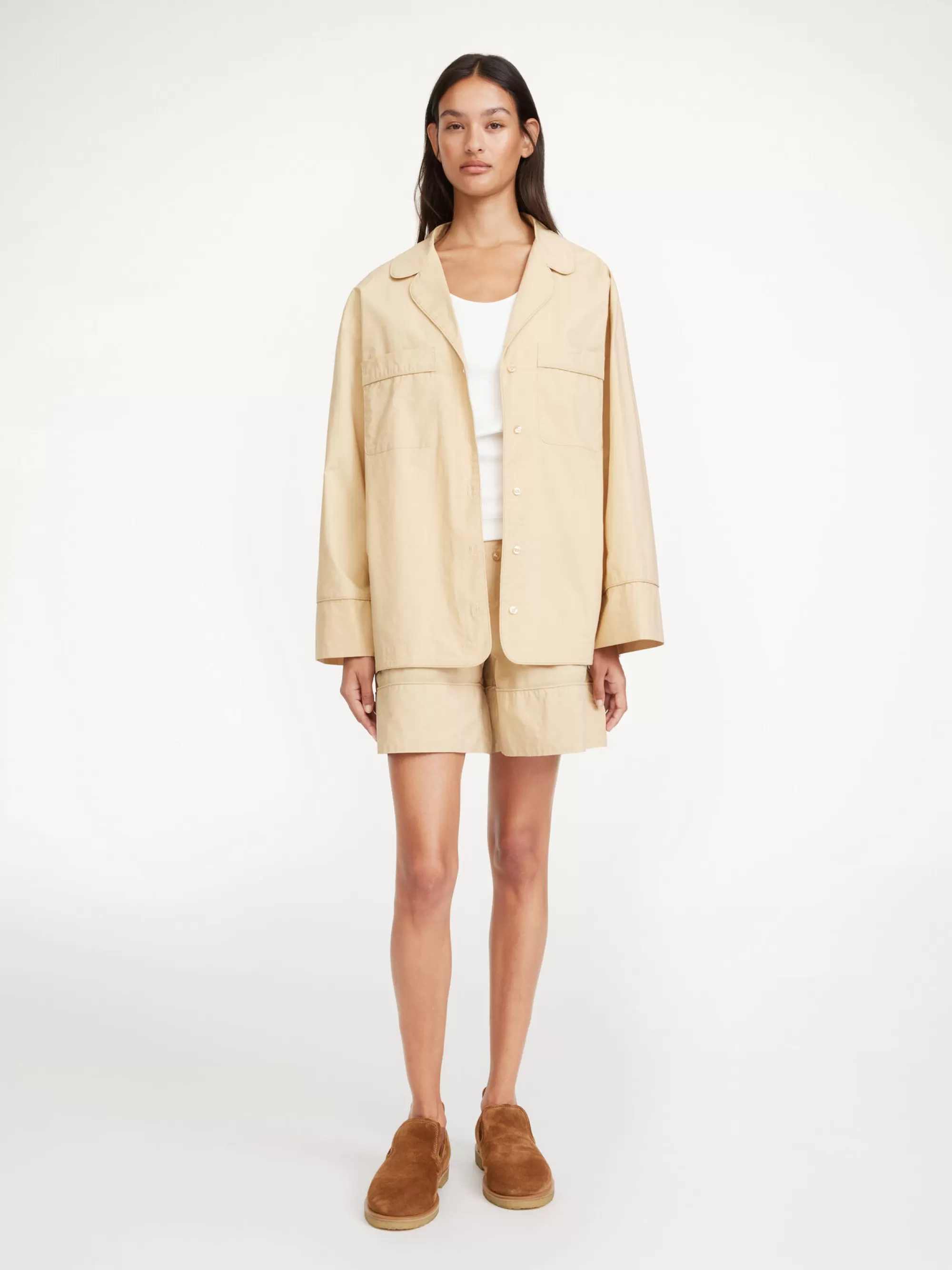 Clearance By Malene Birger Sionne Skjorte Dark Sand