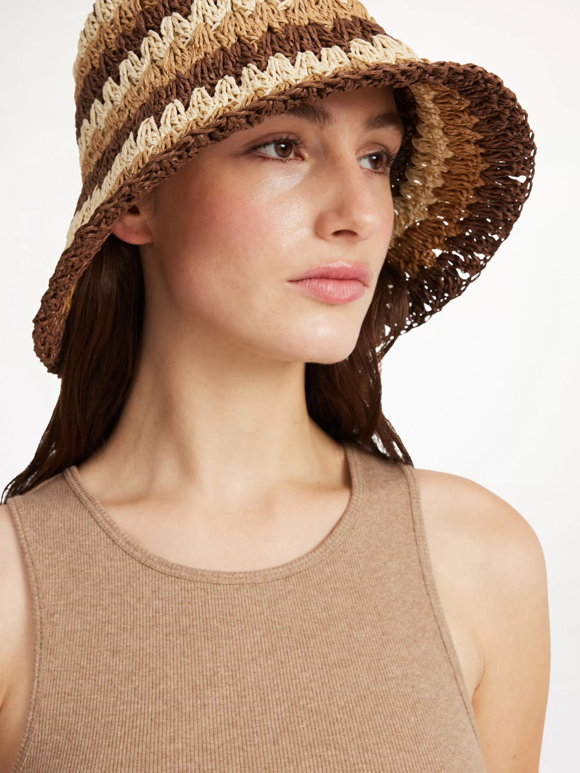 Clearance By Malene Birger Strawie Hat Coffee Bean