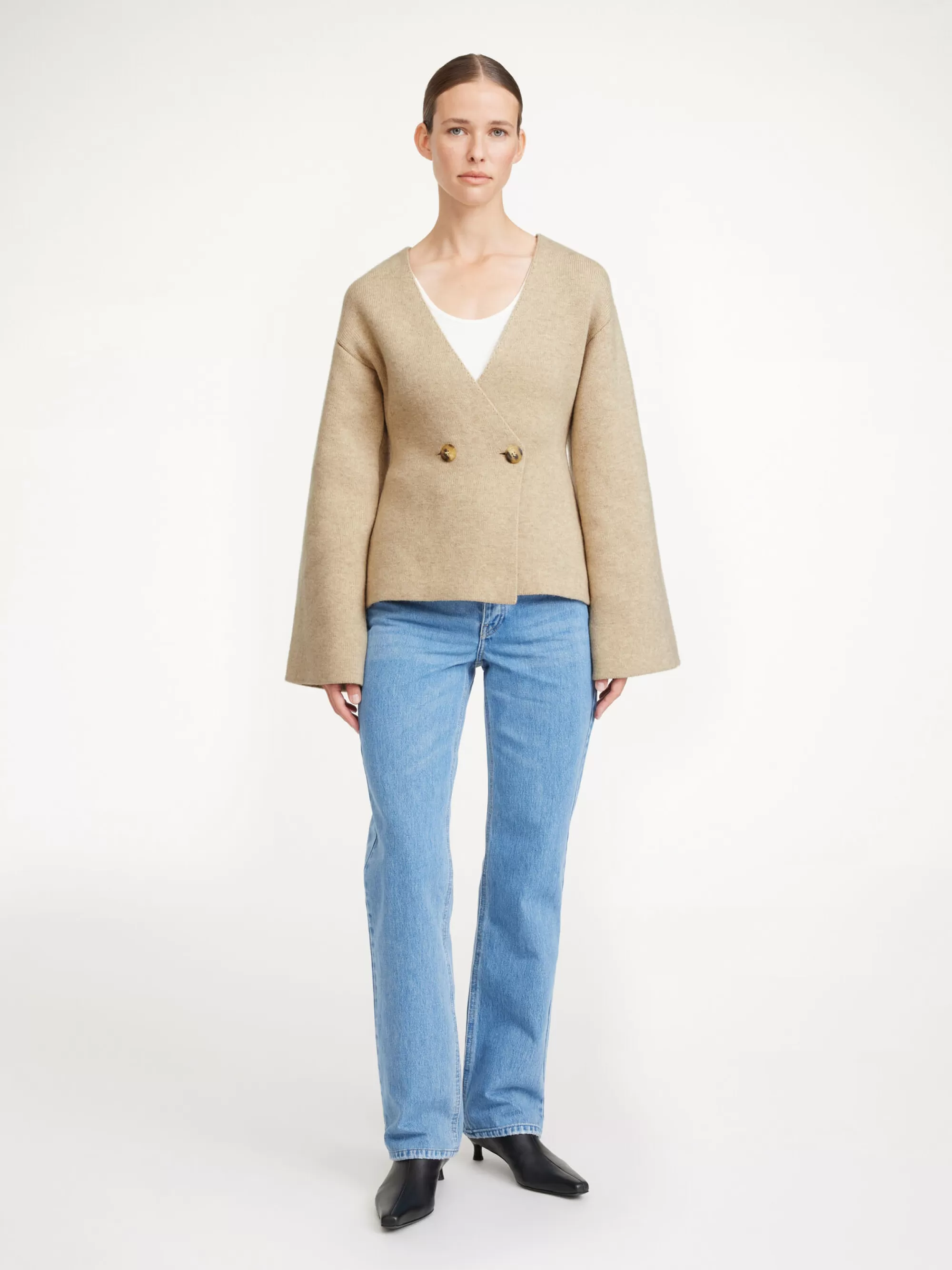 Store By Malene Birger Tinley Cardigan I Uld Twill Beige