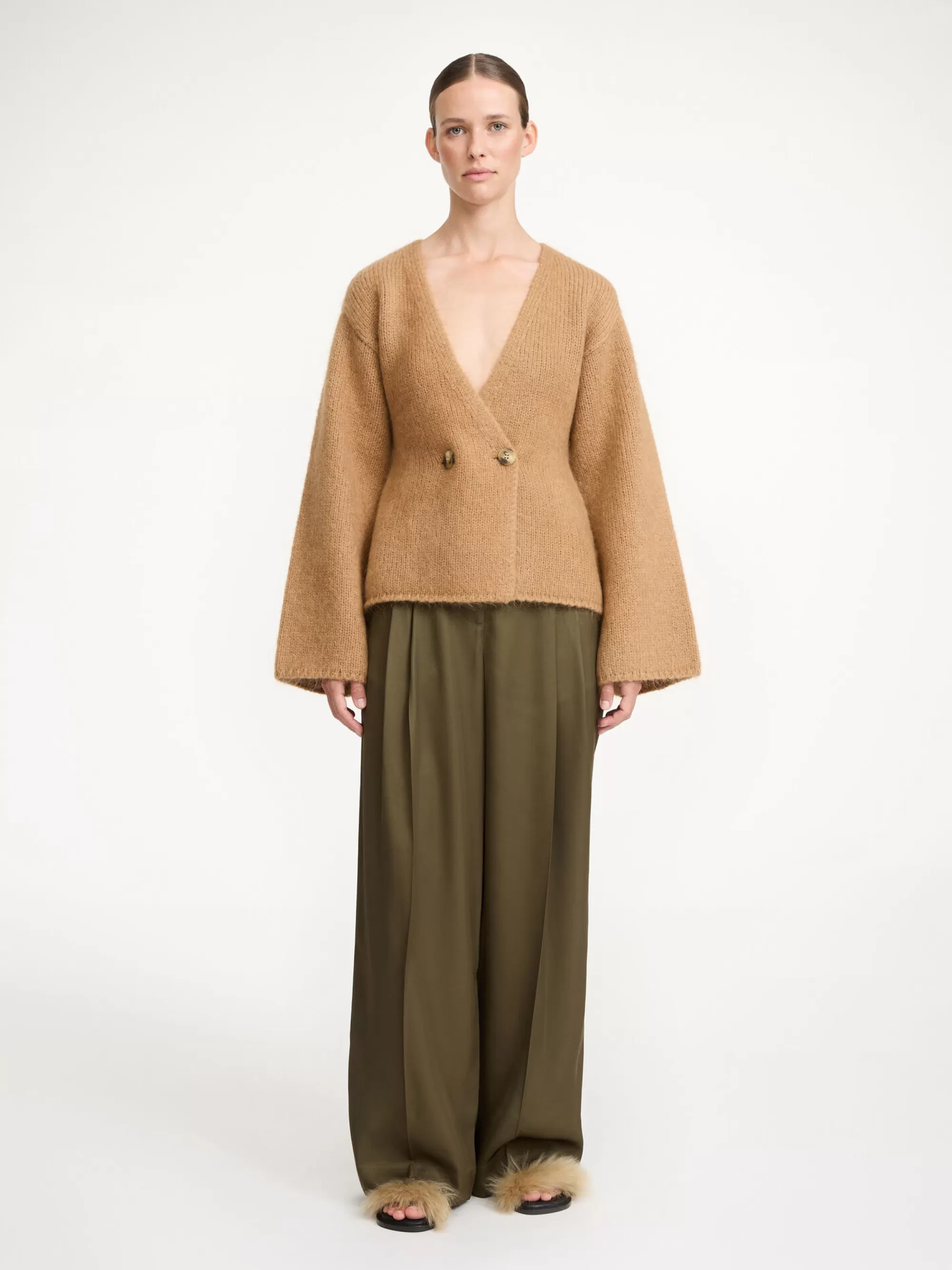 Discount By Malene Birger Tinley Cardigan I Uld Tobacco Brown