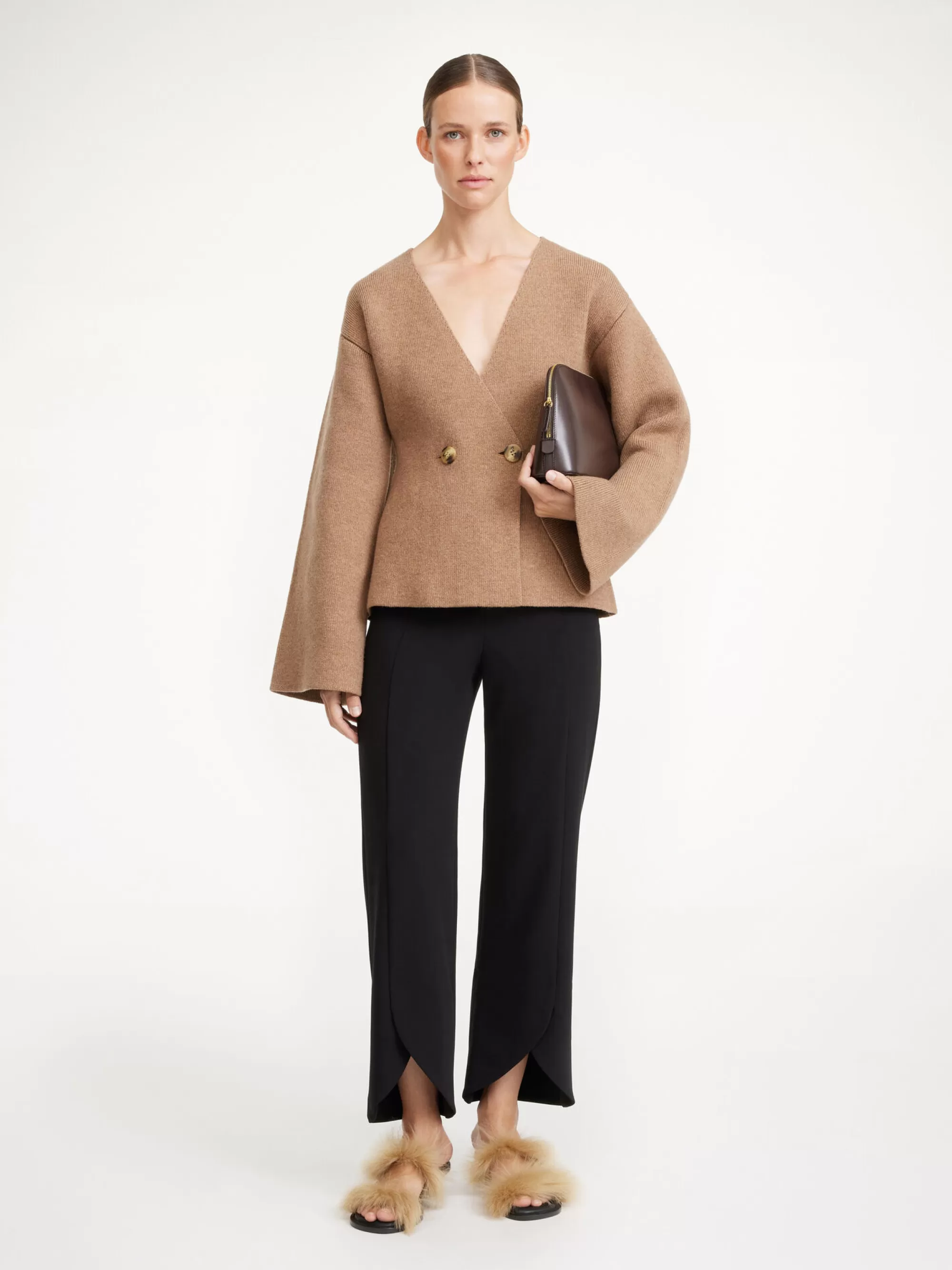 Cheap By Malene Birger Tinley Cardigan I Uld Tobacco Brown